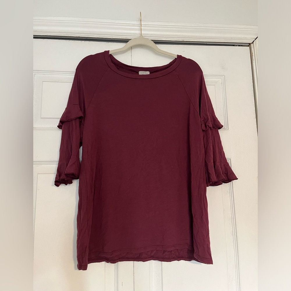 Ruffle sleeve top